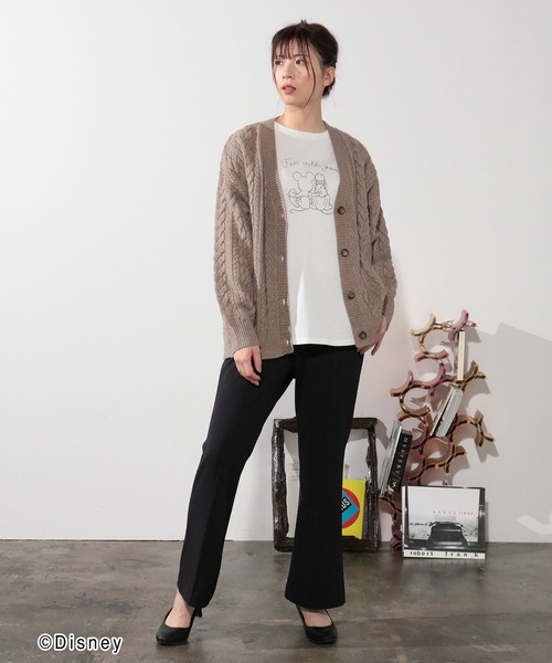 Honeys（ハニーズ）の「ケーブルチュニックカーデ（カーディガン/ボレロ・レディース・アイボリー/杢グレー/ブラウン系その他/ベージュ系その他/ブルー系その他・LL/M/L）」の18枚目の写真