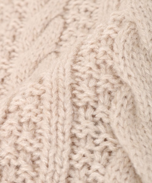 Honeys（ハニーズ）の「ケーブルチュニックカーデ（カーディガン/ボレロ・レディース・アイボリー/杢グレー/ブラウン系その他/ベージュ系その他/ブルー系その他・LL/M/L）」の17枚目の写真