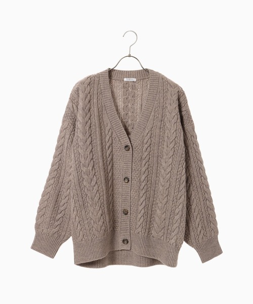 Honeys（ハニーズ）の「ケーブルチュニックカーデ（カーディガン/ボレロ・レディース・アイボリー/杢グレー/ブラウン系その他/ベージュ系その他/ブルー系その他・LL/M/L）」の14枚目の写真