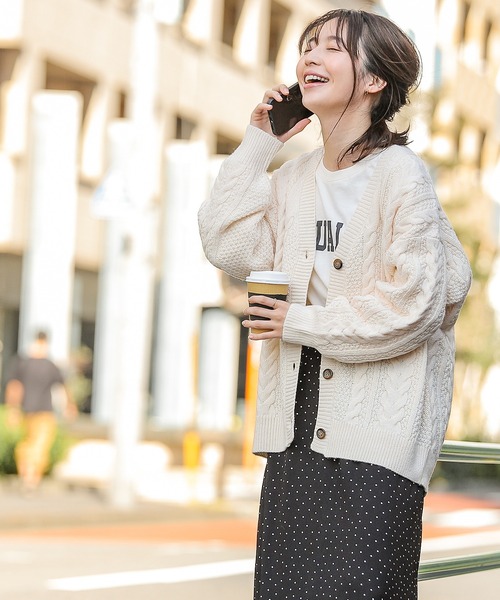 ジャックバニー　薄手カーディガン　ニット　6 グレーベージュ ジャックバニー 薄手カーディガン ニット 6 グレーベージュ