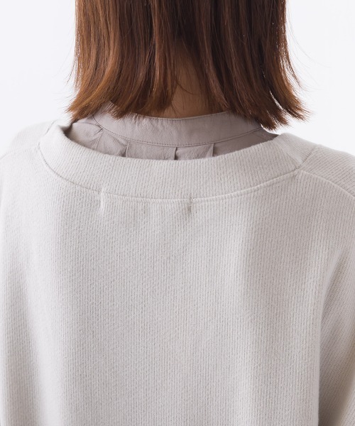 OMNES(オムネス)の「ウールタッチリブニットソー深Vネックプルオーバー(ニット/セーター・レディース・ベージュ/グレー系その他/チャコール・FREE)」の6枚目の写真