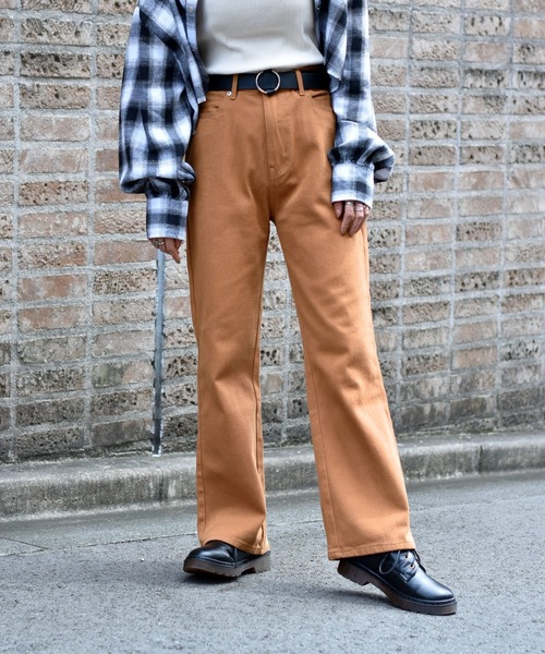 RETRO GIRL（レトロガール）の「ベーシックストレートパンツ（その他パンツ・レディース・インディゴブルー/バーガンディー/ブラウン/ブラック・L/M/S）」の19枚目の写真