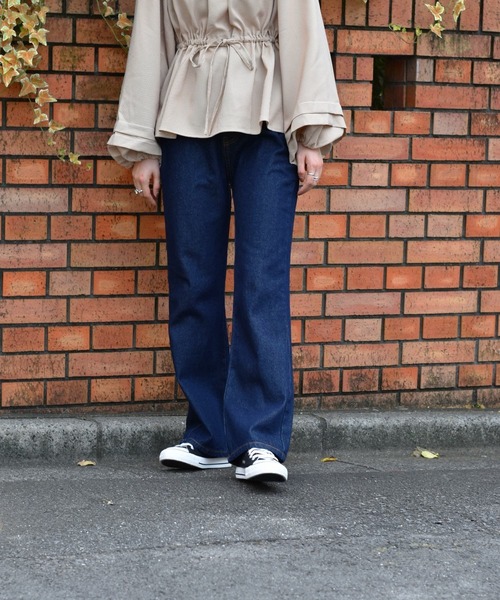 RETRO GIRL（レトロガール）の「ベーシックストレートパンツ（その他パンツ・レディース・インディゴブルー/バーガンディー/ブラウン/ブラック・L/M/S）」の14枚目の写真