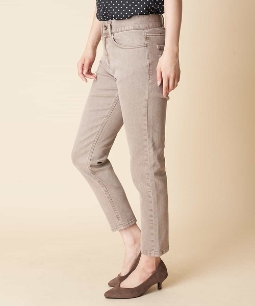 OFUON le MK（オフオンルエムケー）の「【洗濯機で洗える】スリムデニムパンツ（デニムパンツ・レディース・ネイビー/ベージュ・40/38/36）」の22枚目の写真