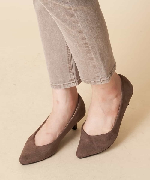 OFUON le MK（オフオンルエムケー）の「【洗濯機で洗える】スリムデニムパンツ（デニムパンツ・レディース・ネイビー/ベージュ・40/38/36）」の3枚目の写真