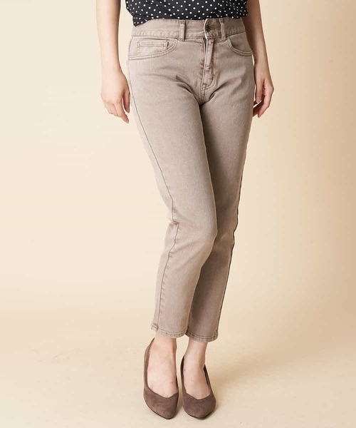 OFUON le MK（オフオンルエムケー）の「【洗濯機で洗える】スリムデニムパンツ（デニムパンツ・レディース・ネイビー/ベージュ・40/38/36）」の13枚目の写真