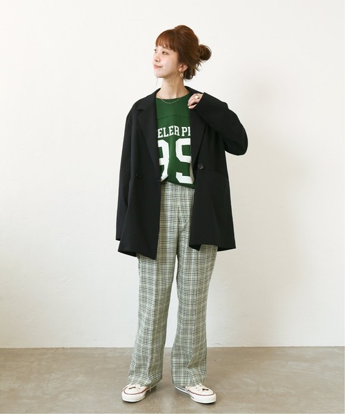 Simplicite（サンプリシテ）の「FOOTBALL BIG TEE◆（Tシャツ/カットソー・レディース・ネイビー/グリーン・FREE）」の18枚目の写真