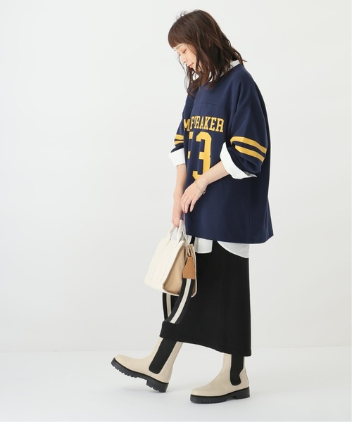 Simplicite（サンプリシテ）の「FOOTBALL BIG TEE◆（Tシャツ/カットソー・レディース・ネイビー/グリーン・FREE）」の7枚目の写真
