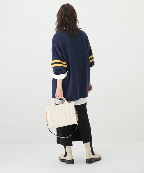 Simplicite（サンプリシテ）の「FOOTBALL BIG TEE◆（Tシャツ/カットソー・レディース・ネイビー/グリーン・FREE）」の16枚目の写真