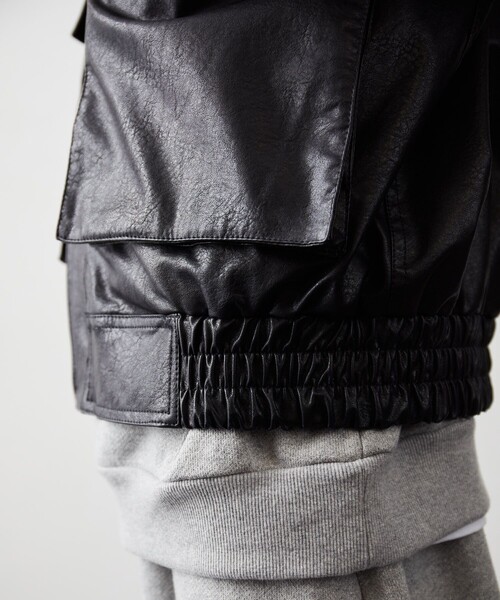 FREAK'S STORE（フリークスストア）の「フェイクレザーブルゾン（ブルゾン・メンズ・ブラック・MEDIUM/LARGE）」の19枚目の写真