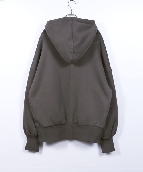 HER CLOSET(ハークローゼット)の「【shemoshelly】裏起毛ビッグフーディジップアップパーカー(パーカー・レディース・チャコールグレー/ブラック/アイボリー/モカ/ライトカーキ/杢グレー・M)」の11枚目の写真