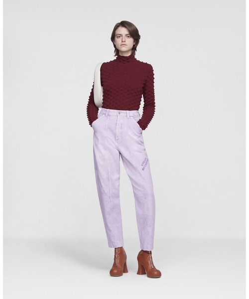STELLA McCARTNEY（ステラマッカートニー）の「Cropped Denim Trousers / クロップド デニム パンツ（デニムパンツ・レディース・ライラック・25）」の2枚目の写真