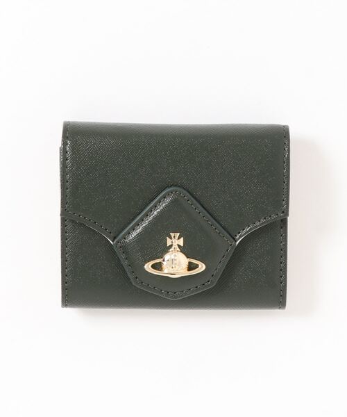 Vivienne Westwood(ヴィヴィアンウエストウッド)の「51010039/40565VICTORIA FOLDED WALLET WITH COIN POCKET(財布・レディース・ゴールド/グリーン/ブラック・FREE)」の3枚目の写真