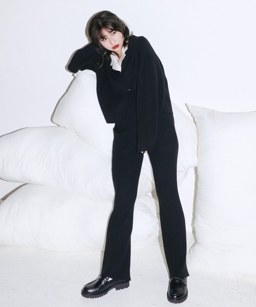 PAGEBOY（ページボーイ）の「eill×PAGEBOYニットアップパンツ（その他パンツ・レディース・ブラック/ライラック/ブルー・FREE）」の5枚目の写真