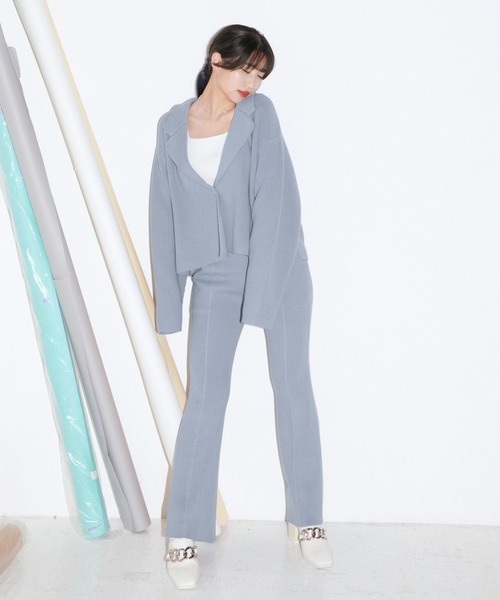 PAGEBOY（ページボーイ）の「eill×PAGEBOYニットアップパンツ（その他パンツ・レディース・ブラック/ライラック/ブルー・FREE）」の6枚目の写真