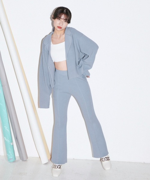 PAGEBOY（ページボーイ）の「eill×PAGEBOYニットアップパンツ（その他パンツ・レディース・ブラック/ライラック/ブルー・FREE）」の7枚目の写真