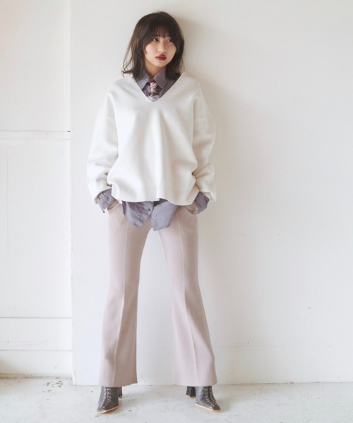 PAGEBOY（ページボーイ）の「eill×PAGEBOYニットアップパンツ（その他パンツ・レディース・ブラック/ライラック/ブルー・FREE）」の9枚目の写真