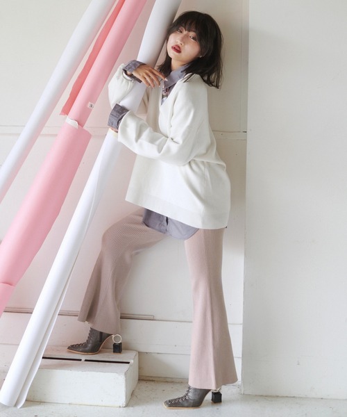 PAGEBOY（ページボーイ）の「eill×PAGEBOYニットアップパンツ（その他パンツ・レディース・ブラック/ライラック/ブルー・FREE）」の10枚目の写真