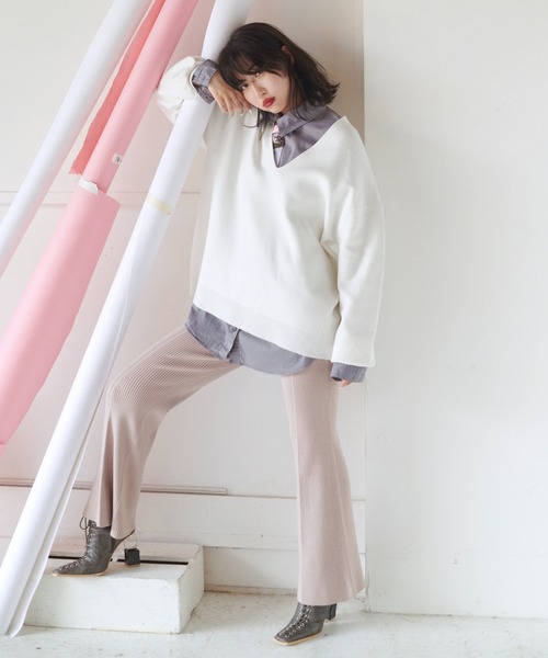 PAGEBOY（ページボーイ）の「eill×PAGEBOYニットアップパンツ（その他パンツ・レディース・ブラック/ライラック/ブルー・FREE）」の11枚目の写真