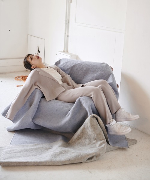 PAGEBOY（ページボーイ）の「eill×PAGEBOYニットアップパンツ（その他パンツ・レディース・ブラック/ライラック/ブルー・FREE）」の12枚目の写真