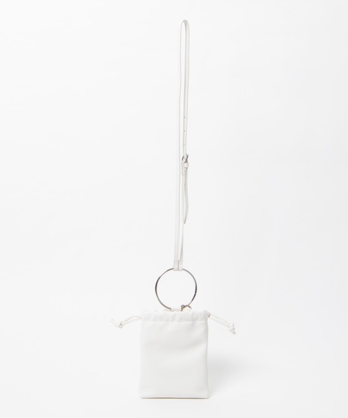 WEGO（ウィゴー）の「WEGO/マルチリング巾着ポシェット（ショルダーバッグ・レディース・ホワイト/グリーン/ブラック・FREE）」の18枚目の写真