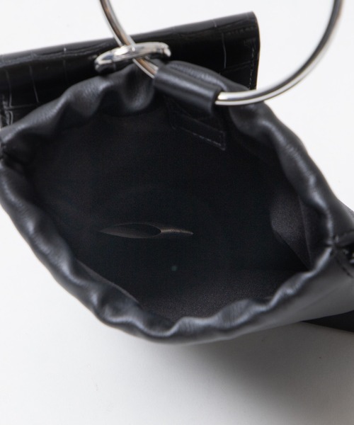 WEGO（ウィゴー）の「WEGO/マルチリング巾着ポシェット（ショルダーバッグ・レディース・ホワイト/グリーン/ブラック・FREE）」の5枚目の写真