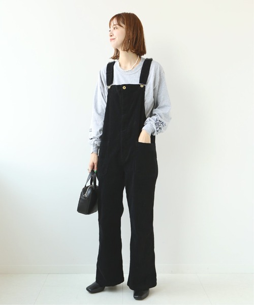 Simplicite（サンプリシテ）の「16ウェルコールサロペット◆（サロペット/オーバーオール・レディース・ブラック/アイボリー・FREE）」の20枚目の写真