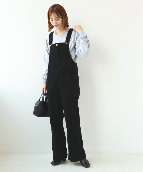 Simplicite（サンプリシテ）の「16ウェルコールサロペット◆（サロペット/オーバーオール・レディース・ブラック/アイボリー・FREE）」の17枚目の写真
