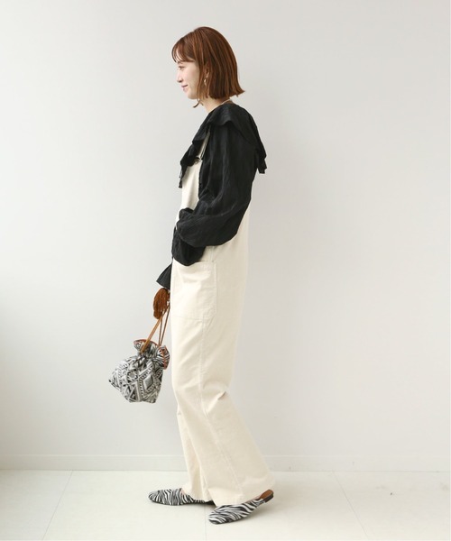 Simplicite（サンプリシテ）の「16ウェルコールサロペット◆（サロペット/オーバーオール・レディース・ブラック/アイボリー・FREE）」の12枚目の写真