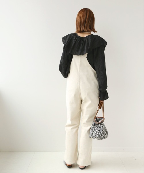 Simplicite（サンプリシテ）の「16ウェルコールサロペット◆（サロペット/オーバーオール・レディース・ブラック/アイボリー・FREE）」の15枚目の写真