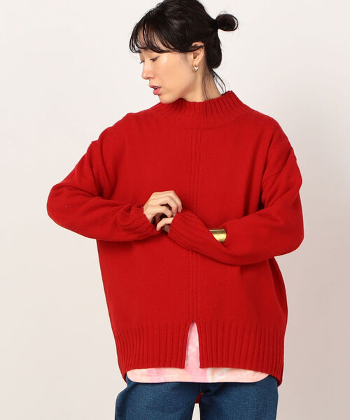 Rie Miller(リエミラー)の「ハイネックラウンドテールプルオーバーニット(ニット/セーター・レディース・レッド/ライトブルー/ベージュ/ピンク・38)」の10枚目の写真