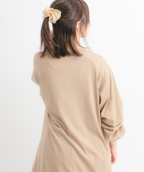 Wordtrobe（ワードトローブ）の「【wordtrobe】空紡糸天竺 布帛切替 ボリュームスリーブ ワンピース（ワンピース・レディース・ホワイト/ブラック/ベージュ・FREE）」の6枚目の写真