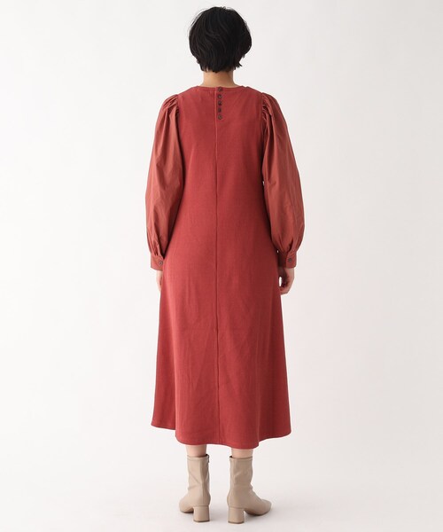 AG by aquagirl(エージーバイアクアガール)の「◆テレコ異素材スリーブワンピース【WEB限定サイズ】(ワンピース・レディース・ブラック/ベージュ/レンガ・40/38/36)」の13枚目の写真