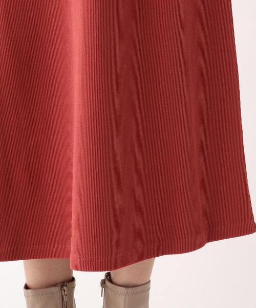AG by aquagirl(エージーバイアクアガール)の「◆テレコ異素材スリーブワンピース【WEB限定サイズ】(ワンピース・レディース・ブラック/ベージュ/レンガ・40/38/36)」の6枚目の写真