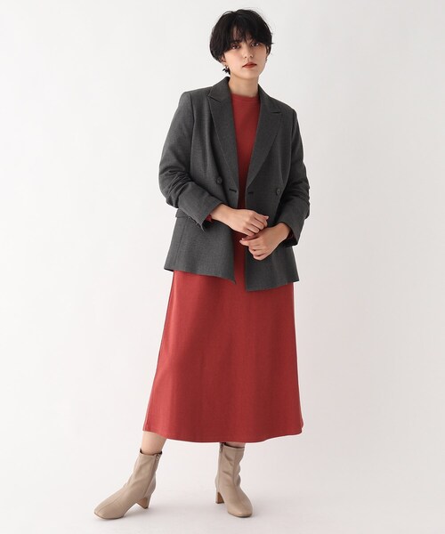 AG by aquagirl(エージーバイアクアガール)の「◆テレコ異素材スリーブワンピース【WEB限定サイズ】(ワンピース・レディース・ブラック/ベージュ/レンガ・40/38/36)」の16枚目の写真