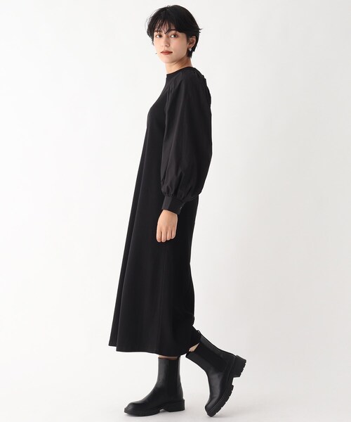 AG by aquagirl(エージーバイアクアガール)の「◆テレコ異素材スリーブワンピース【WEB限定サイズ】(ワンピース・レディース・ブラック/ベージュ/レンガ・40/38/36)」の18枚目の写真