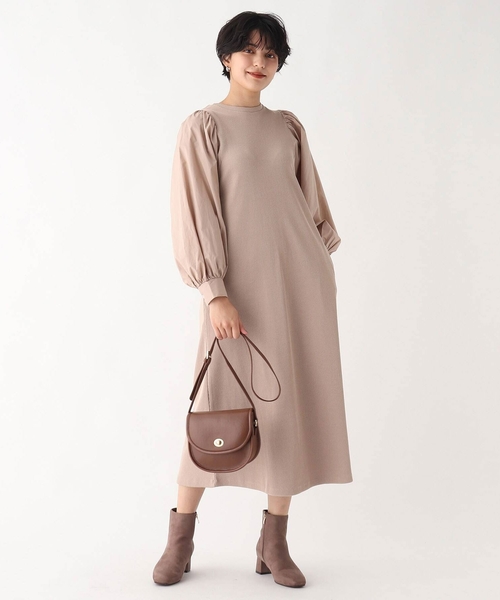 AG by aquagirl(エージーバイアクアガール)の「◆テレコ異素材スリーブワンピース【WEB限定サイズ】(ワンピース・レディース・ブラック/ベージュ/レンガ・40/38/36)」の20枚目の写真