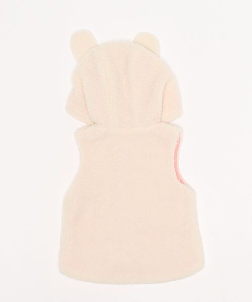 baby cheer（ベイビーチアー）の「アニマルボアベスト（ベスト・キッズ・モカ/キナリ・80-90cm/100-110cm）」の4枚目の写真