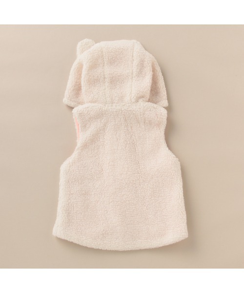 baby cheer（ベイビーチアー）の「アニマルボアベスト（ベスト・キッズ・モカ/キナリ・80-90cm/100-110cm）」の6枚目の写真