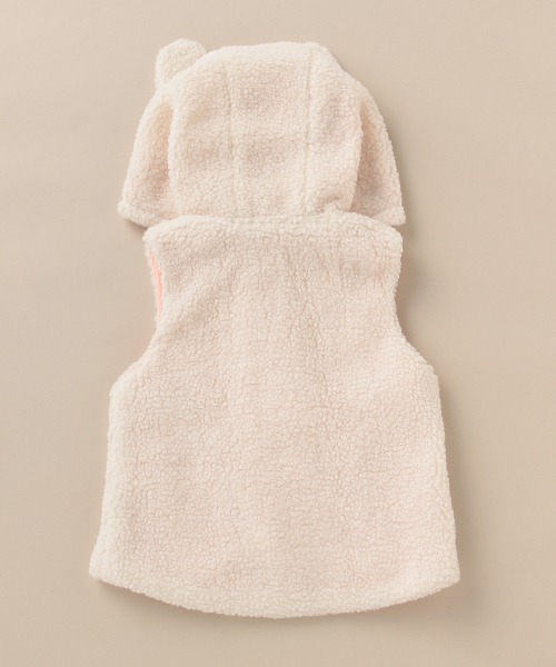 baby cheer（ベイビーチアー）の「アニマルボアベスト（ベスト・キッズ・モカ/キナリ・80-90cm/100-110cm）」の7枚目の写真