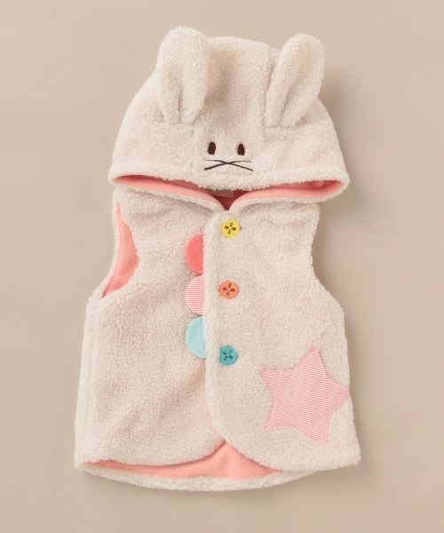 baby cheer（ベイビーチアー）の「アニマルボアベスト（ベスト・キッズ・モカ/キナリ・80-90cm/100-110cm）」の19枚目の写真