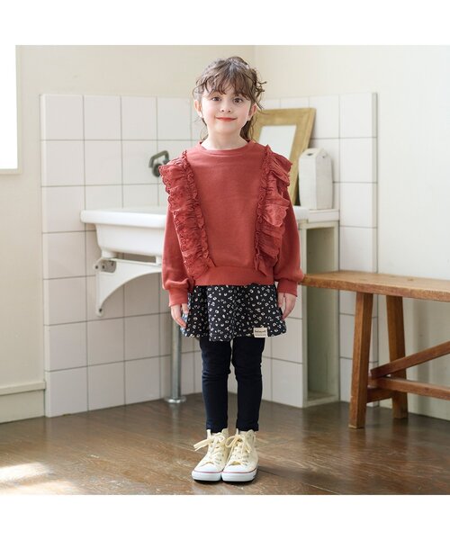 BREEZE(ブリーズ)の「レギンス付きスカート 10分丈(スカート・キッズ・エンジ/ブラック/ベージュ・80/100/110/130/120/90)」の4枚目の写真