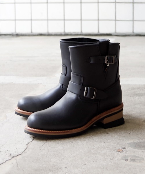 DIAMOND STREET（ダイヤモンドストリート）の「DIAMOND STREET （ダイヤモンドストリｰト） / オイルレザーエンジニアブーツ DS48Z グッドイヤーウェルト製法 本革（ブーツ・メンズ・ブラック/ベージュ系その他2・25.5/26/26.5/27/28/25）」の15枚目の写真