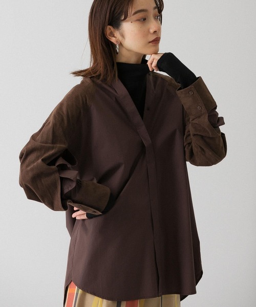 KBF(ケイビーエフ)の「シアーハイネックカットソー(Tシャツ/カットソー・レディース・ブラック/オフホワイト/ライトカーキ・ONE)」の1枚目の写真