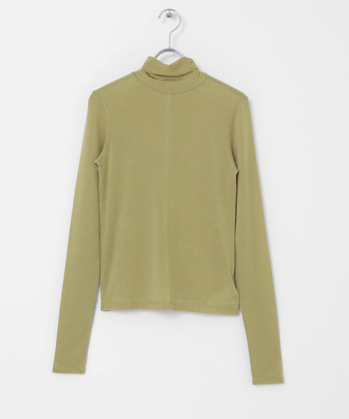 KBF(ケイビーエフ)の「シアーハイネックカットソー(Tシャツ/カットソー・レディース・ブラック/オフホワイト/ライトカーキ・ONE)」の17枚目の写真