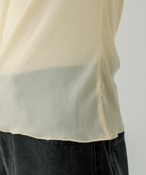 mystic（ミスティック）の「チュールメロウハイネックプルオーバー（Tシャツ/カットソー・レディース・ライトグレー/ブラック/イエロー/アイボリー・FREE）」の21枚目の写真