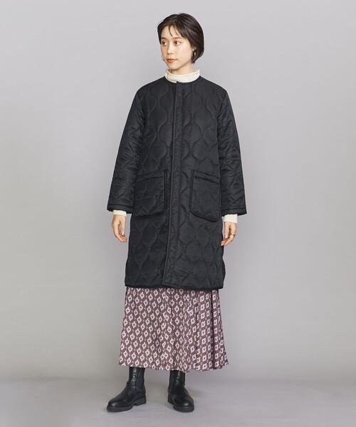 Traditional Weatherwear(トラディショナルウェザーウェア)の「<TRADITIONAL WEATHERWEAR>ARKLEY LONG Aライン キルティング コート◆(その他アウター・レディース・ライトグレー/ブラック・34)」の12枚目の写真