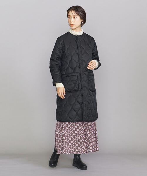 Traditional Weatherwear(トラディショナルウェザーウェア)の「<TRADITIONAL WEATHERWEAR>ARKLEY LONG Aライン キルティング コート◆(その他アウター・レディース・ライトグレー/ブラック・34)」の8枚目の写真