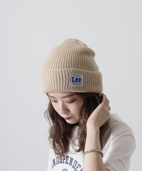 Lee（リー）の「Lee WATCH CAP ACRYLIC リー アクリルワッチ（ニットキャップ/ビーニー・レディース・ホワイト/ブラック/ベージュ/ネイビー/グレー/レッド/ピンク/モスグリーン/オレンジ/イエロー・FREE）」の16枚目の写真