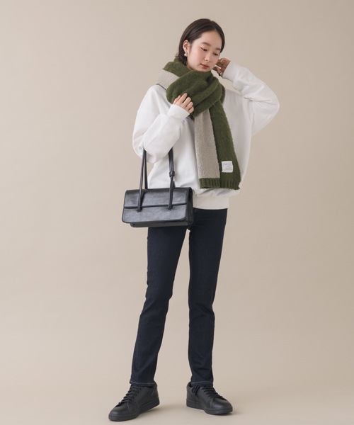 NEUNA（ヌナ）の「マルチウェイリバーシブルボリュームマフラー（マフラー・レディース・ブラック/グリーン・FREE）」の4枚目の写真